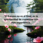 El fracaso no es el final, es la oportunidad de comenzar con más experiencia.
