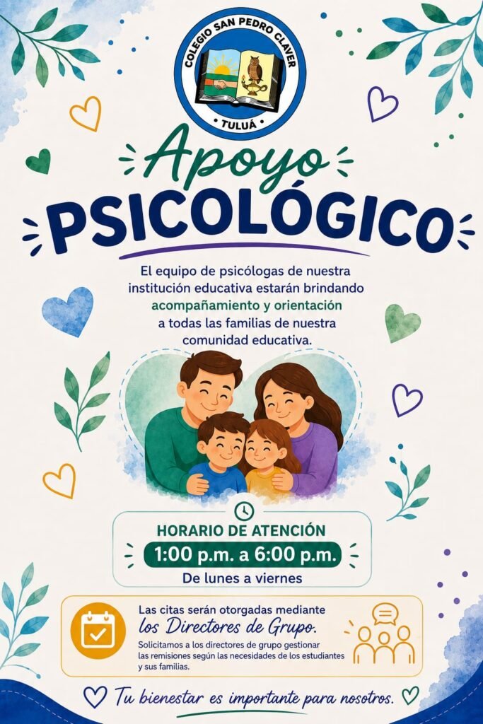Querida Familia del colegio San Pedro Claver